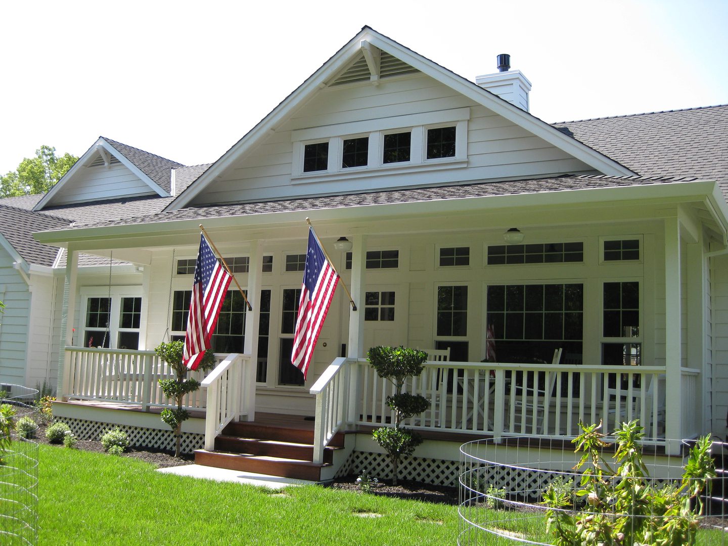 Suburban home with green lawn