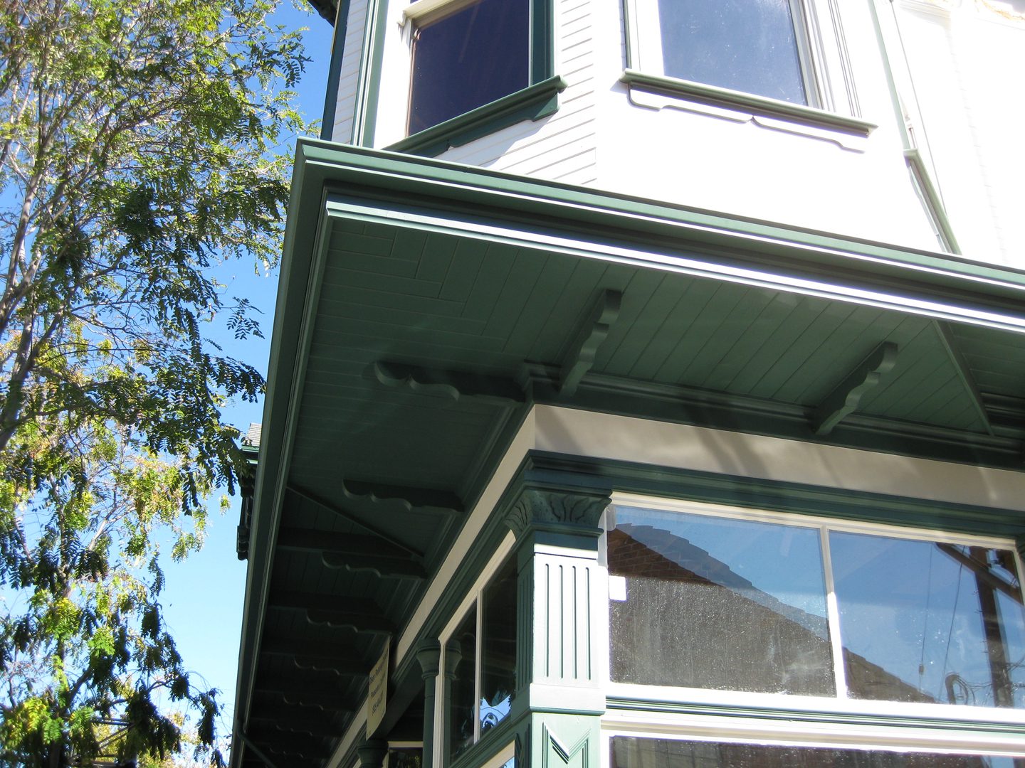 Corner view of historic house
