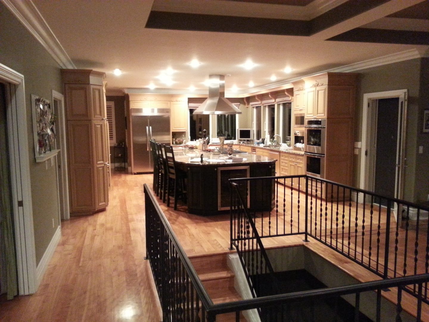 Spacious modern kitchen with island