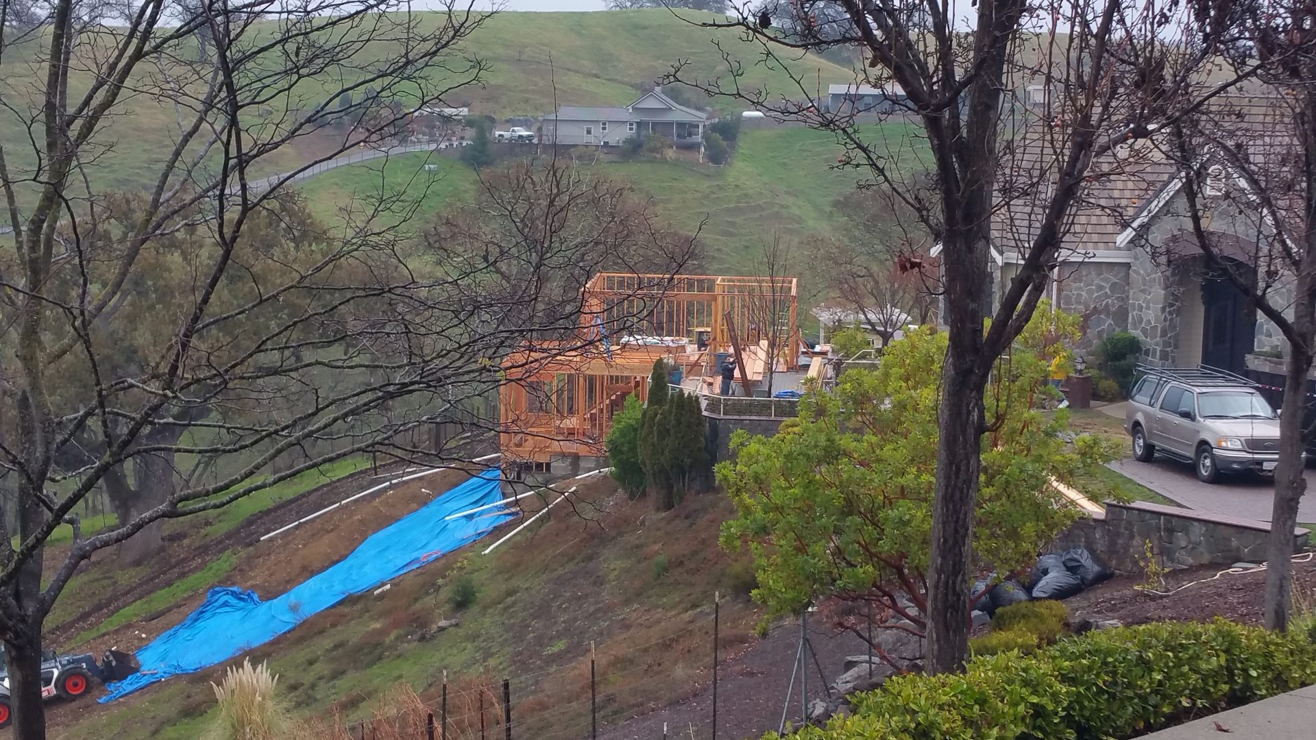 Building site with hillside view