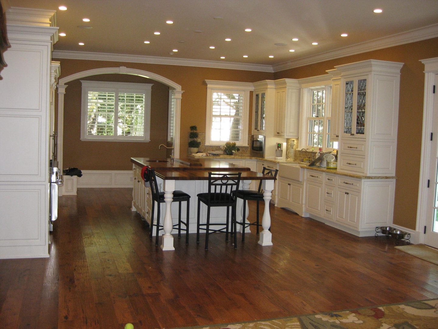 Bright kitchen featuring center island
