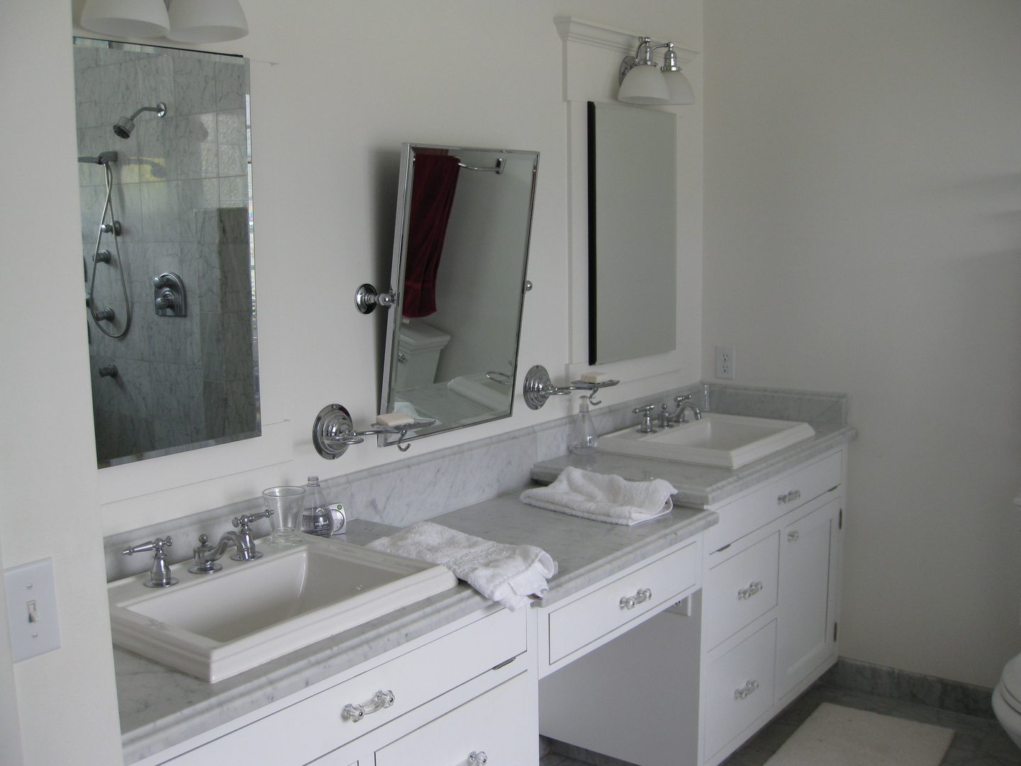 Elegant bathroom vanity setup