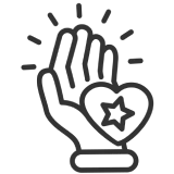 Hand and heart illustration
