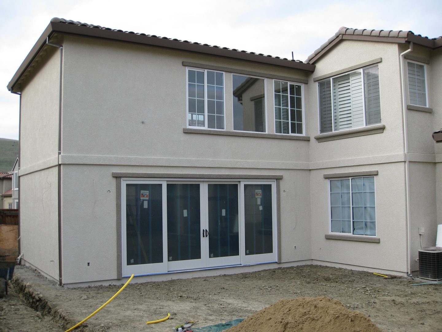 House with large sliding glass doors