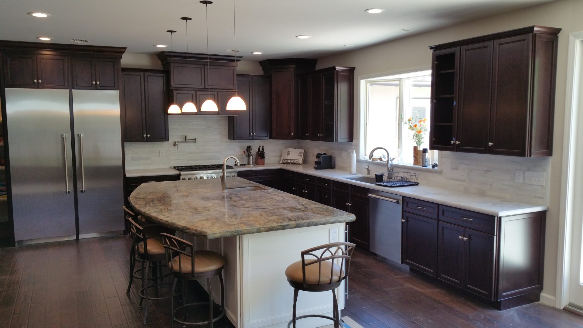 Contemporary kitchen featuring stainless steel appliances