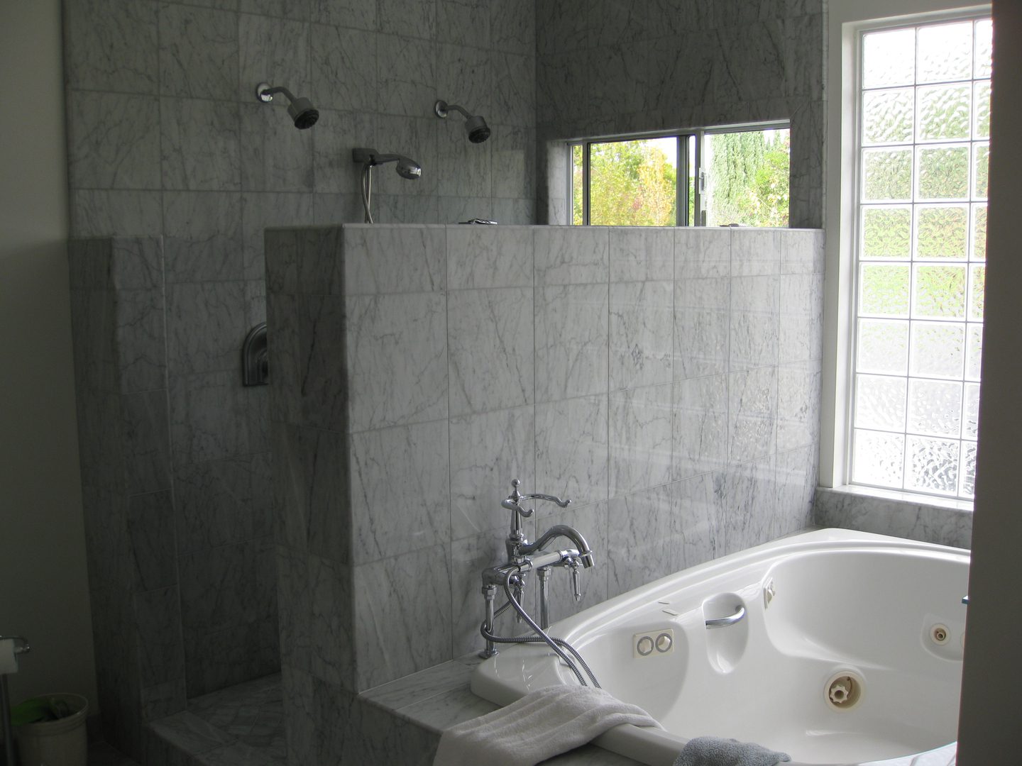 Elegant bathroom featuring marble design